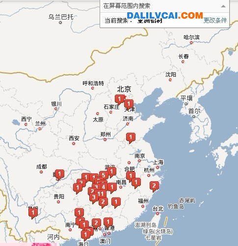 亞洲鋁材市場(chǎng)銷(xiāo)售點(diǎn)分布地圖