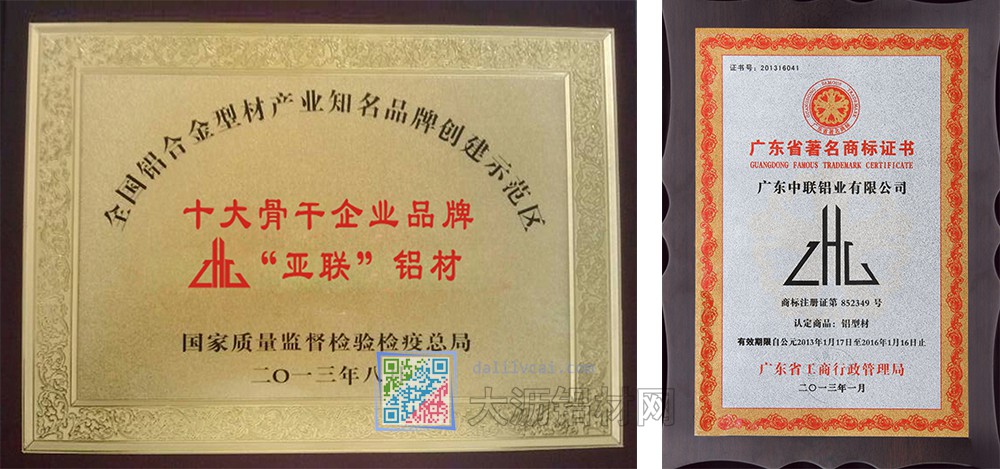 中聯(lián)鋁業(yè)花得的榮譽(yù)